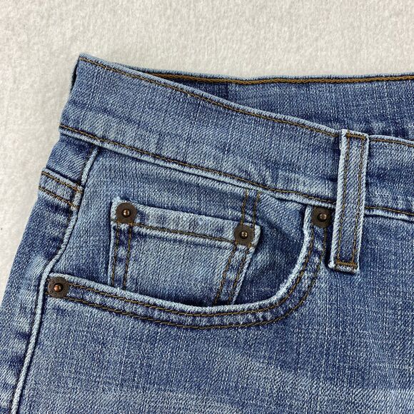 Levis Boot Cut Jeans Womens 10S Blue 515 Distressed American Western Denim Pants - Picture 3 of 11